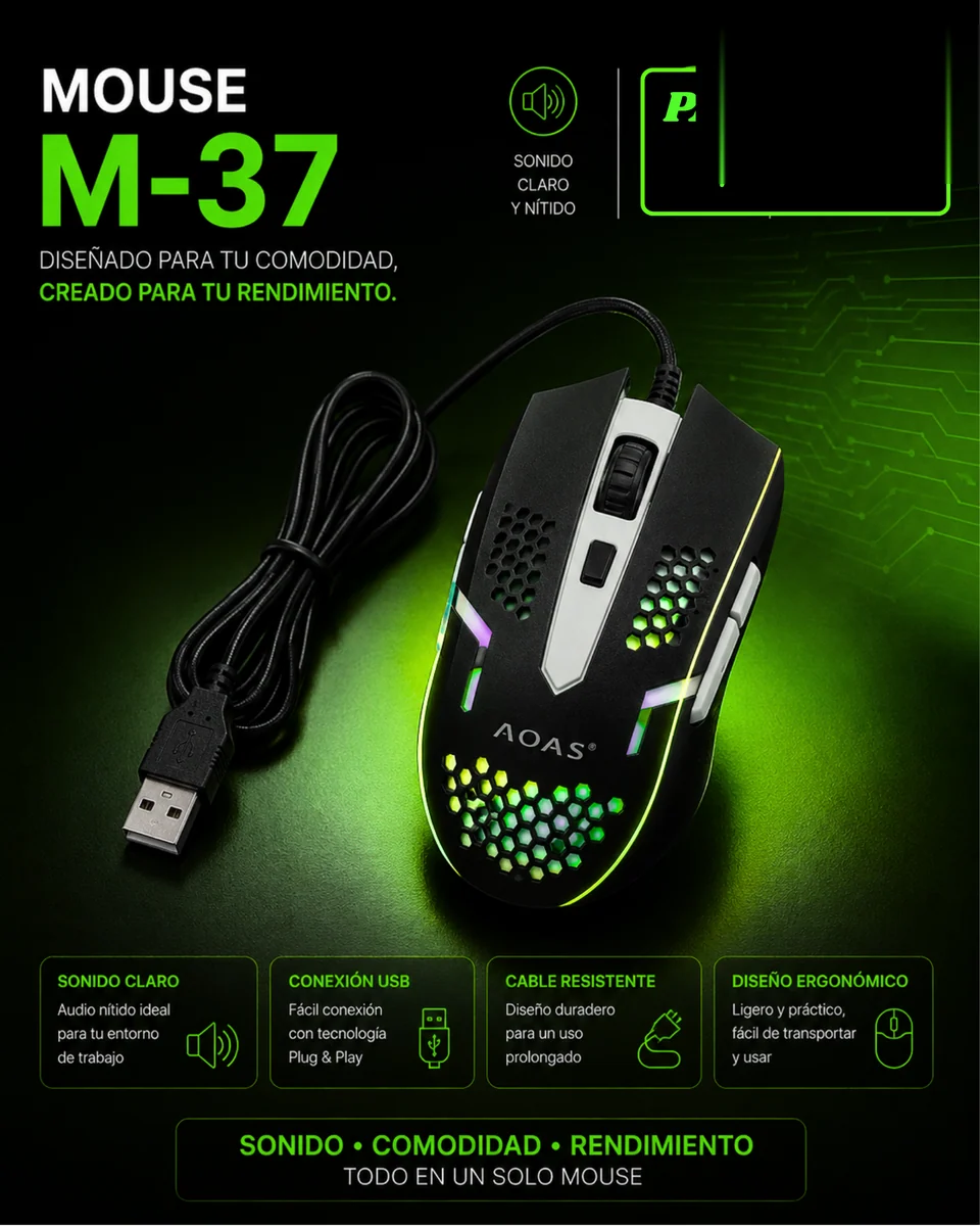 MOUSE DE CABLE LUZ