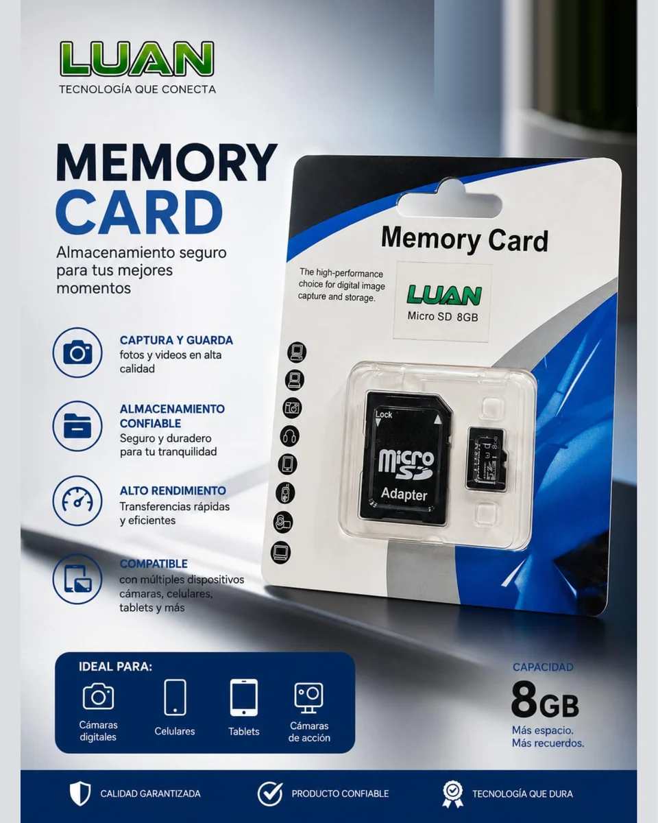 MEMORIA MICRO SD 8GB LUAN