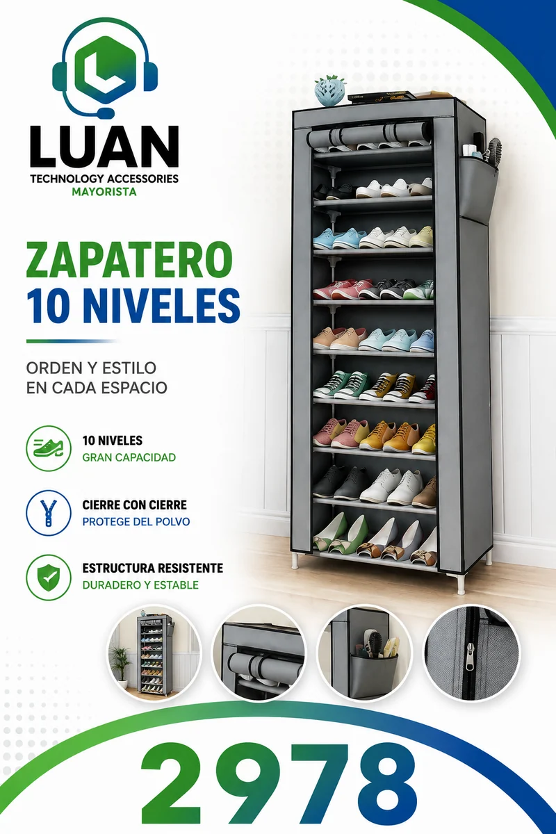 ZAPATERO 10 NIVELES CON CIERRE