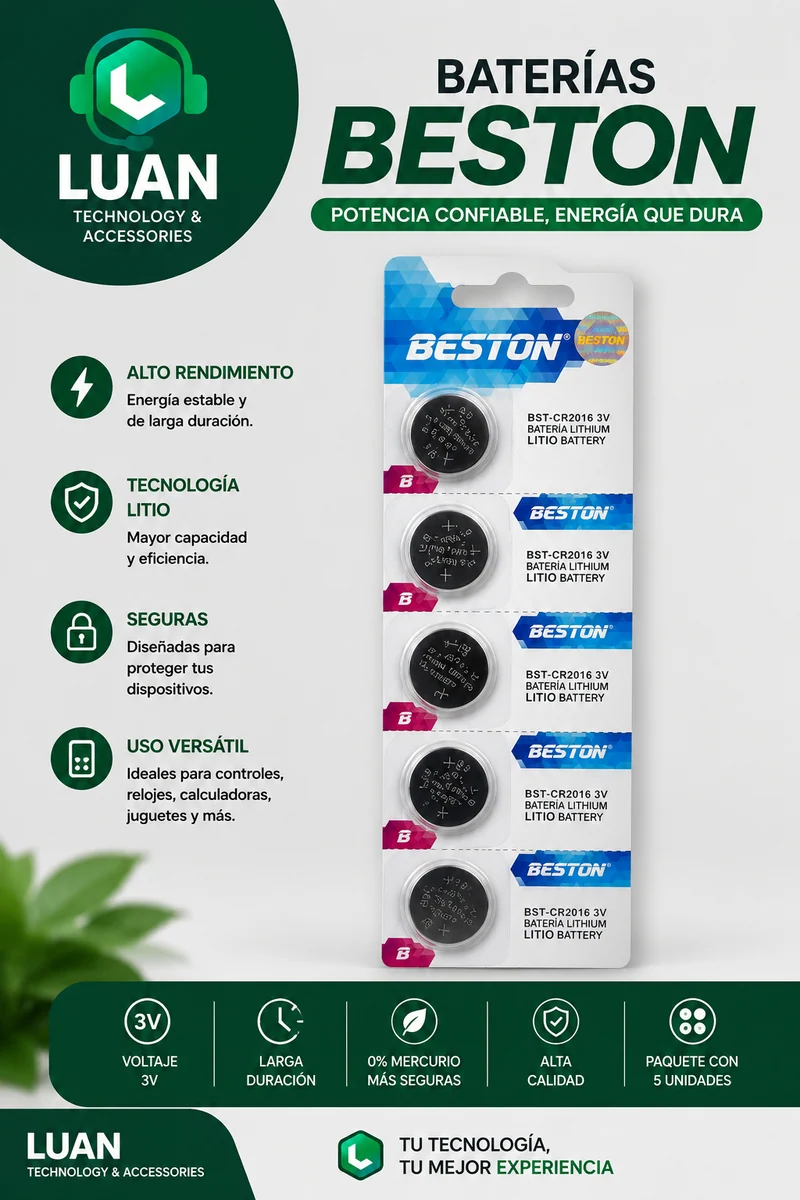 TIRA DE PILA BESTON BST-CR2016