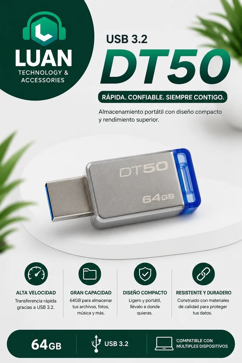 MEMORIA USB 64GB KINGSTON (ORIGINAL)
