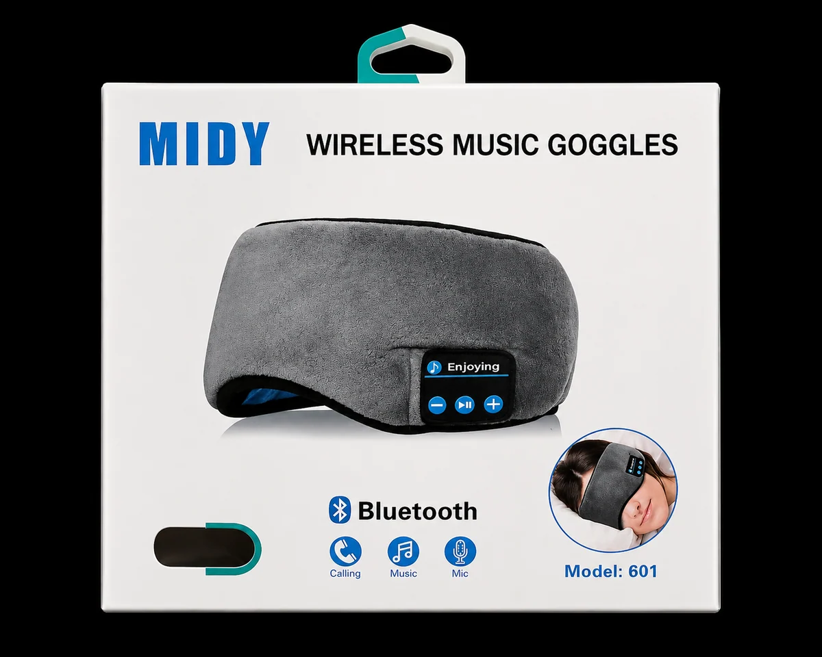 BENDA MASAJEADORA CON BLUETOOTH PARA LOS OJOS MIDY - BEN0002