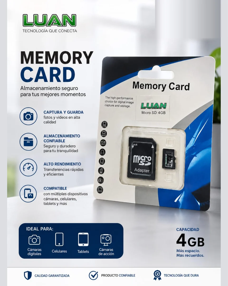MEMORIA MICRO SD 4GB LUAN