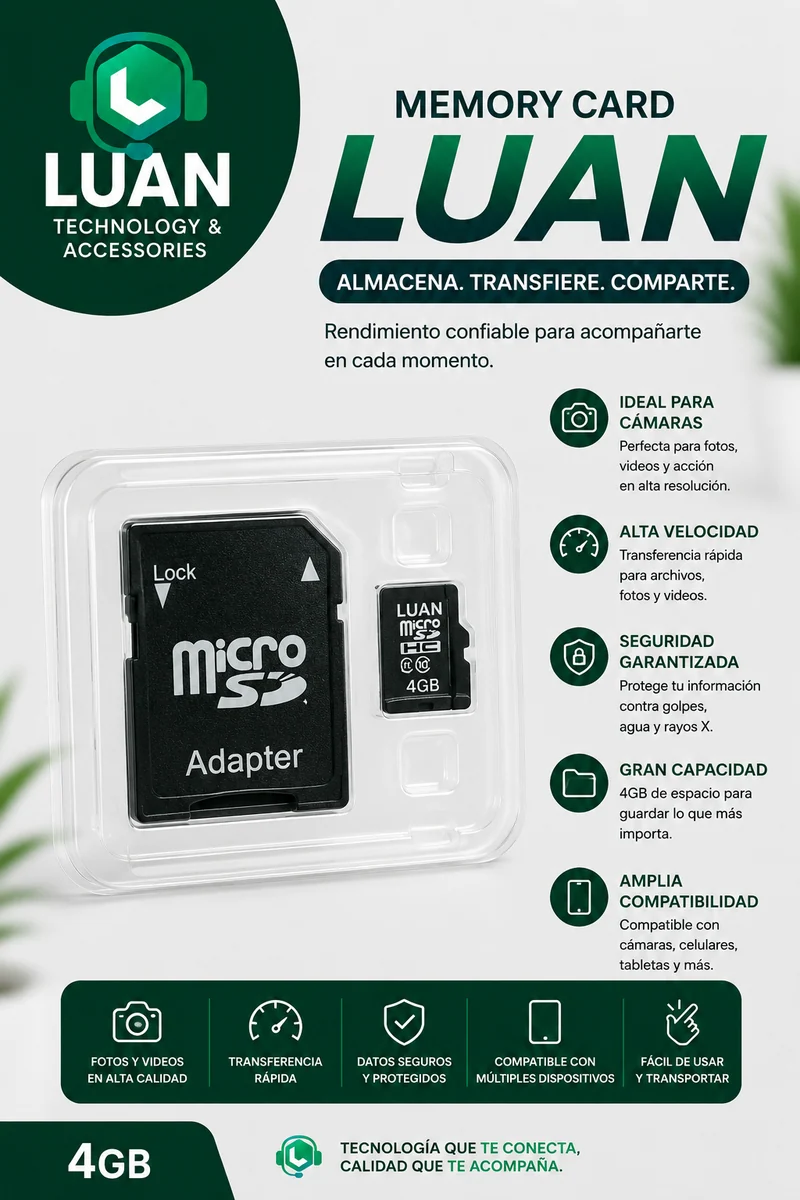 MEMORIA MICRO SD 4GB LUAN