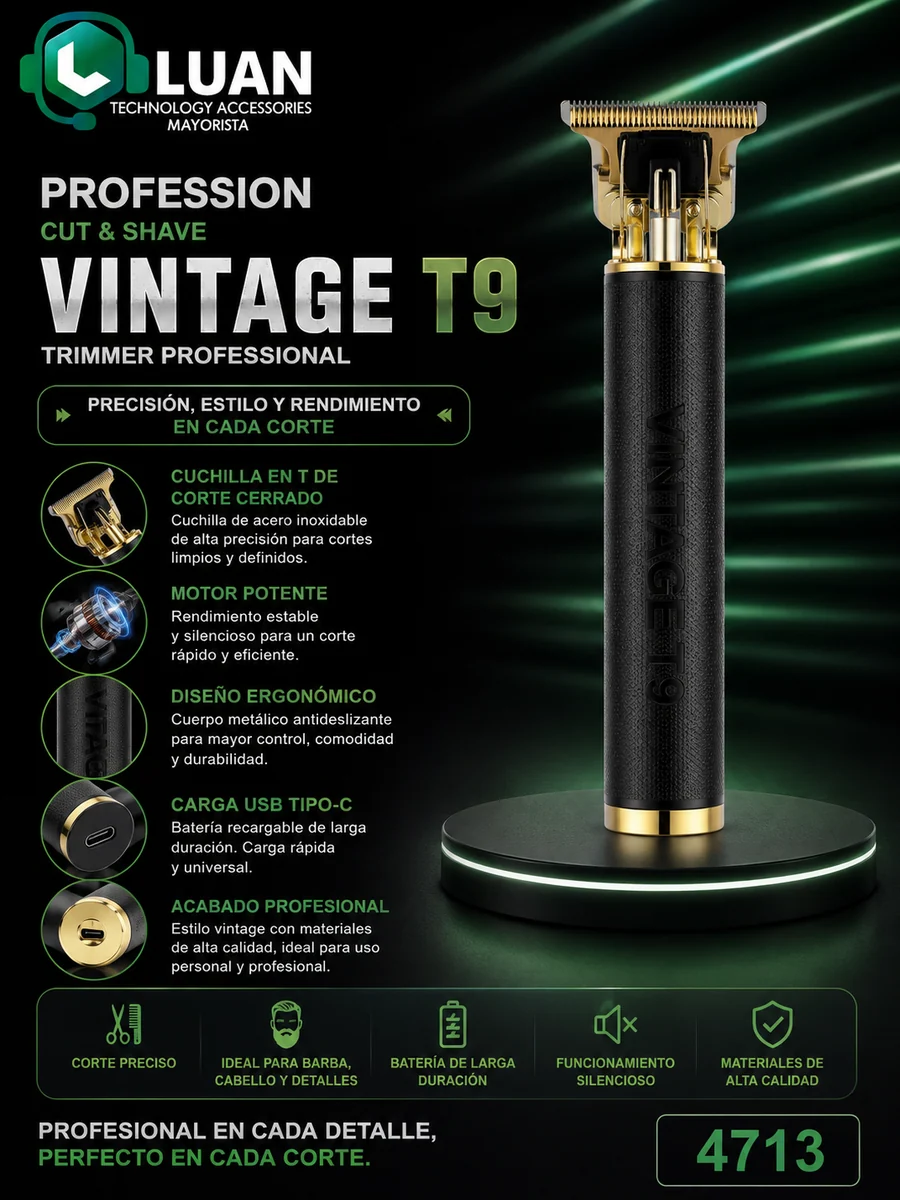 MAQUINA DE PELUQUEAR VINTAGE T9