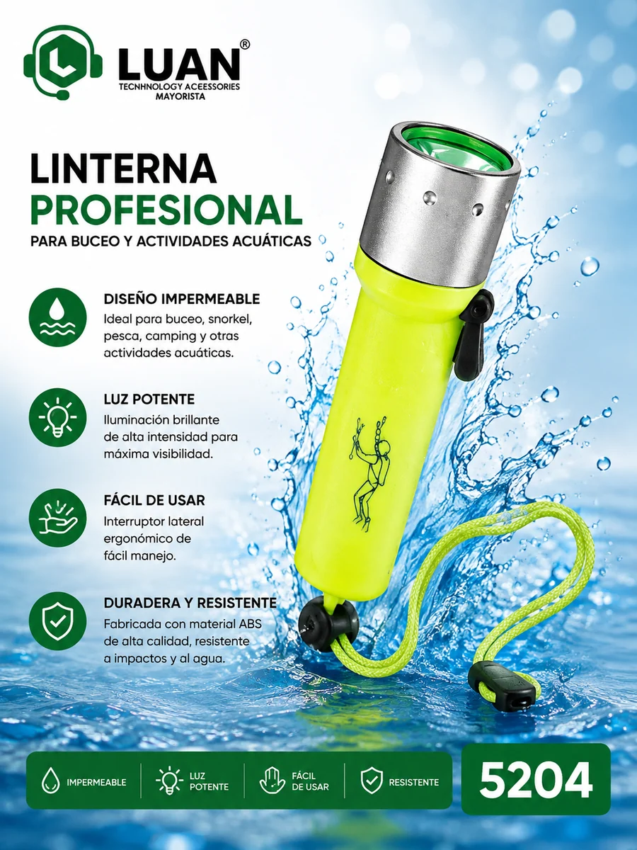 LINTERNA 3W DIVING EDK-2