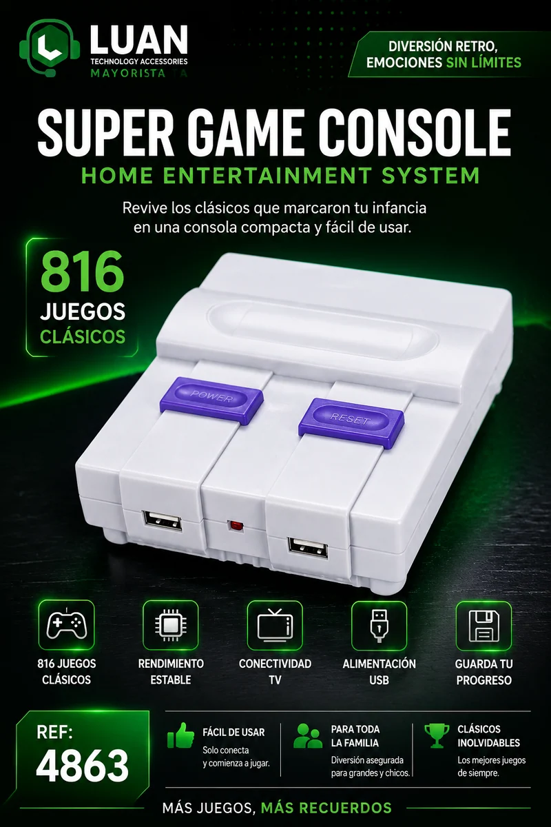 SUPER GAME CONSOLE 816 JUEGOS