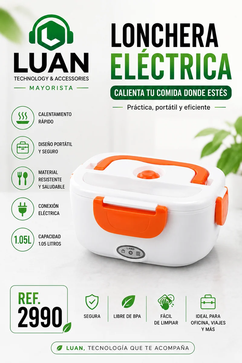 LONCHERA ELECTRICA 1.5L ACERO INOXIDABLE