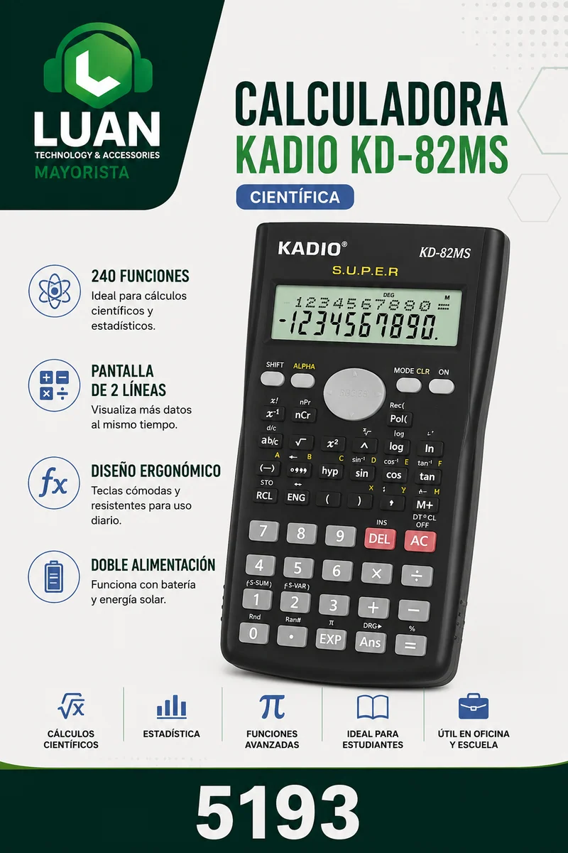CALCULADORA KADIO KD-82MS