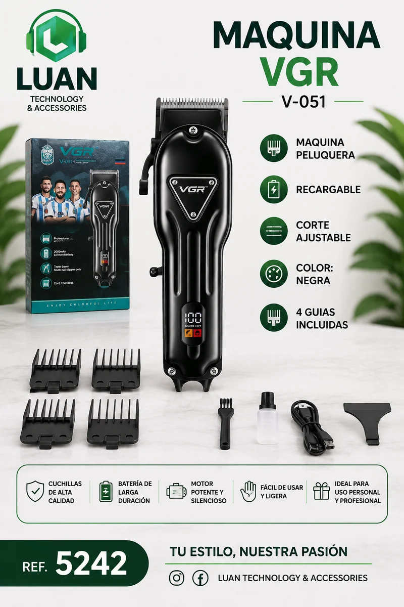 MAQUINA DE AFEITAR VGR V-051