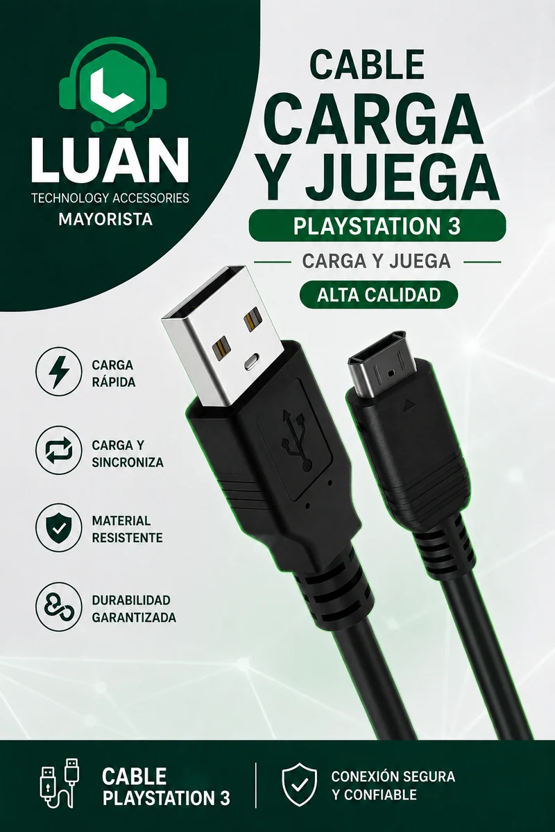 CABLE PS3 USB SONY PLAY STATION 3