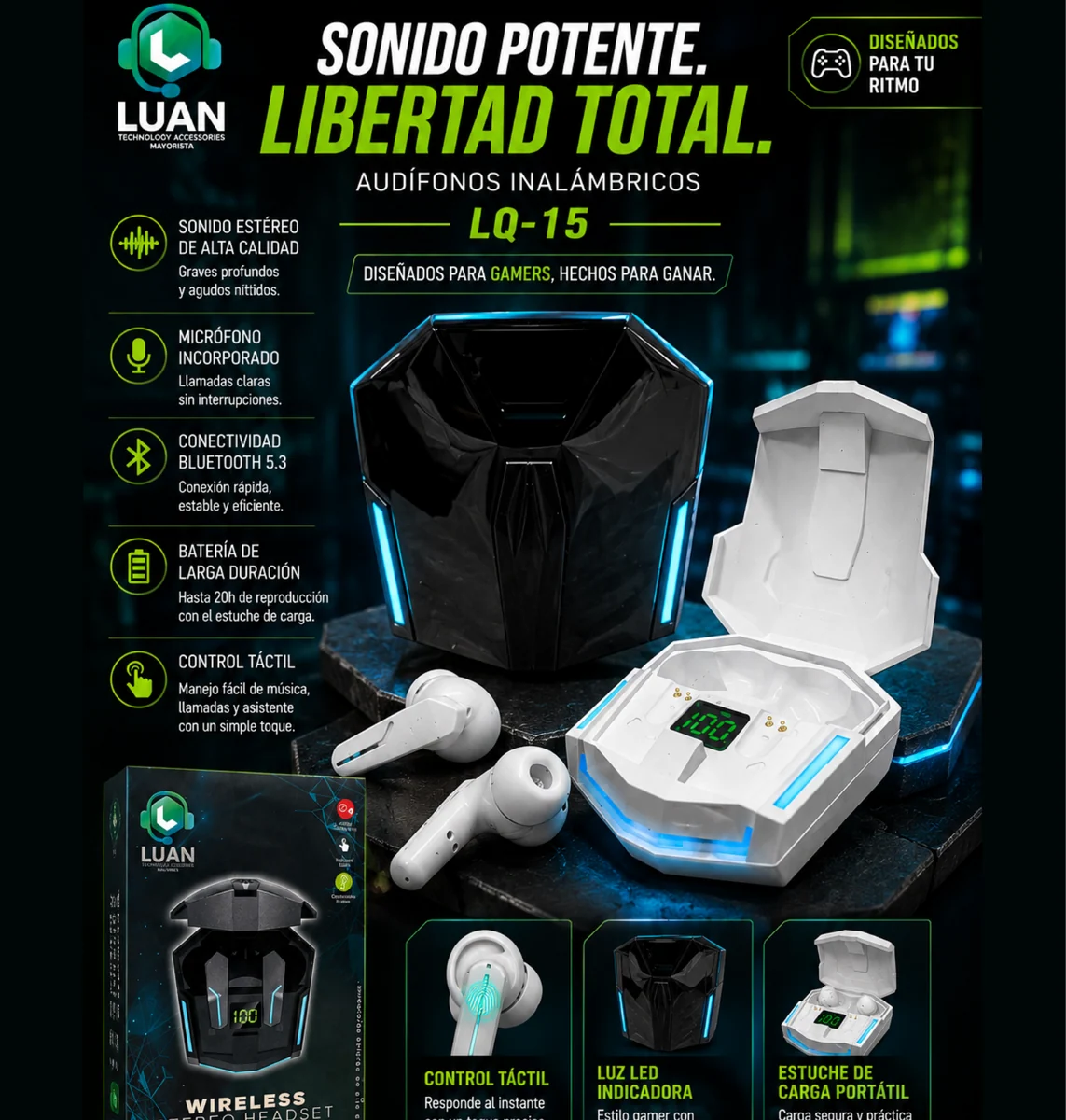 AUDIFONOS INALAMBRICOS LQ-15