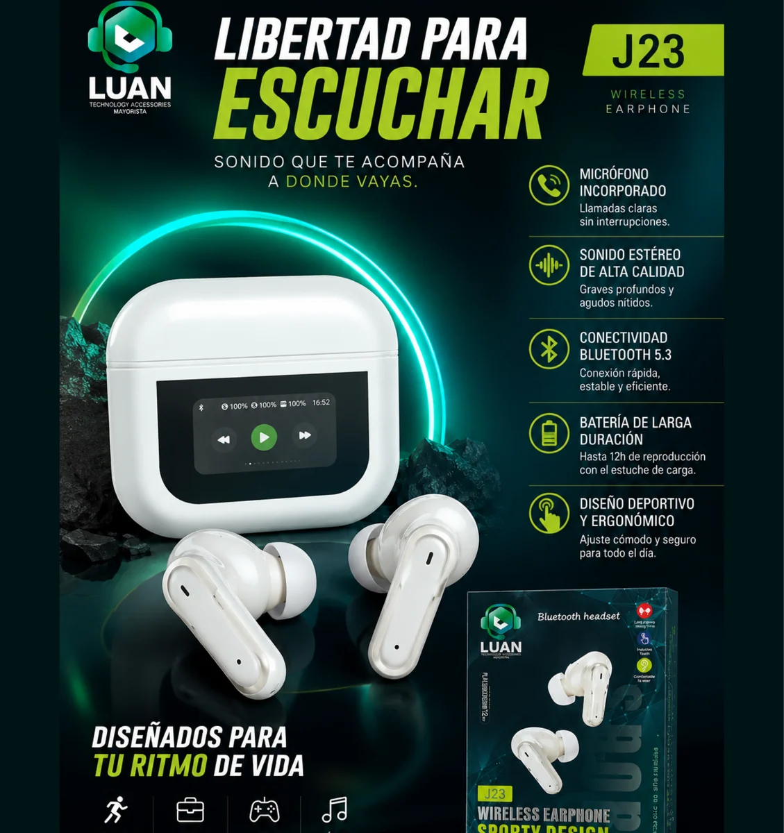 AUDIFONOS INALAMBRICOS J23