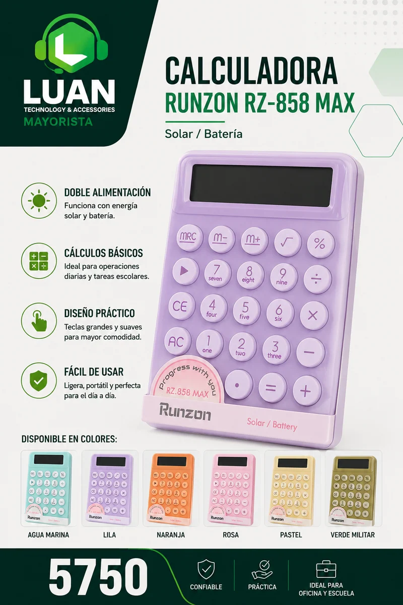 CALCULADORA RUNZON RZ-858 MAX
