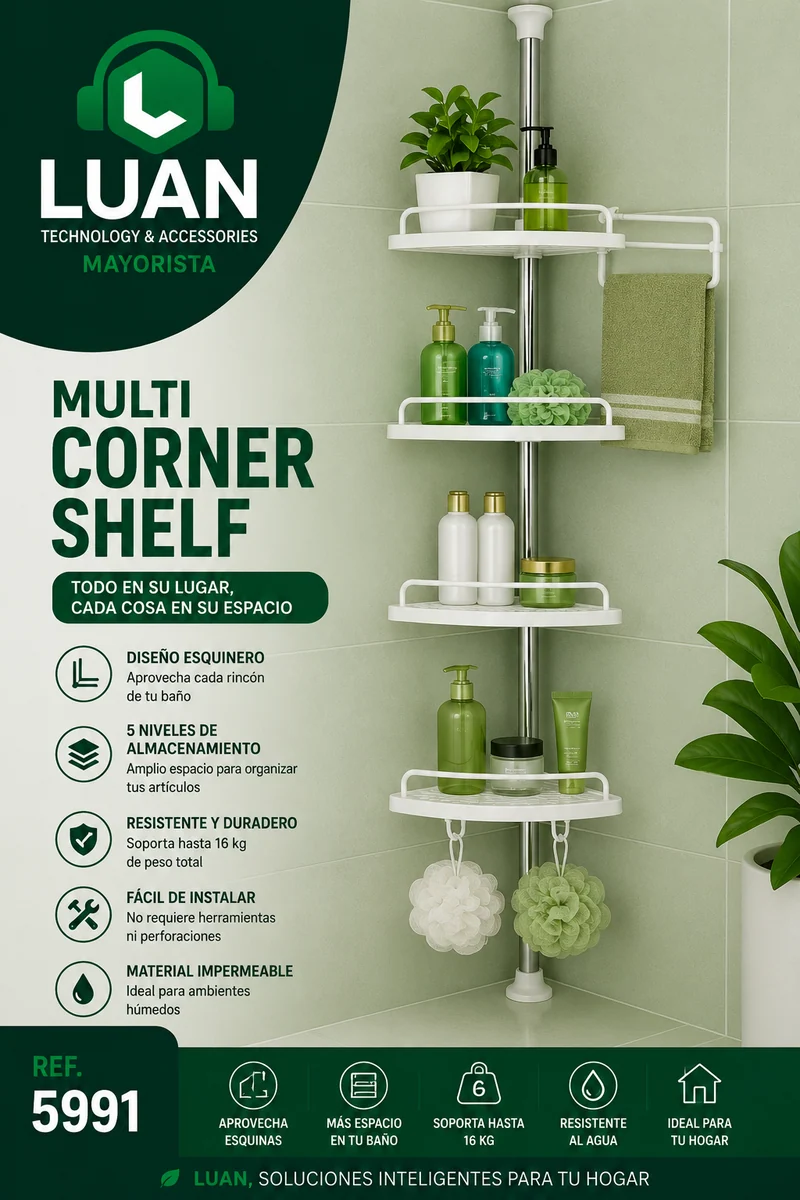 ORGANIZADOR ESQUINERO PARA DUCHA A-0028/320