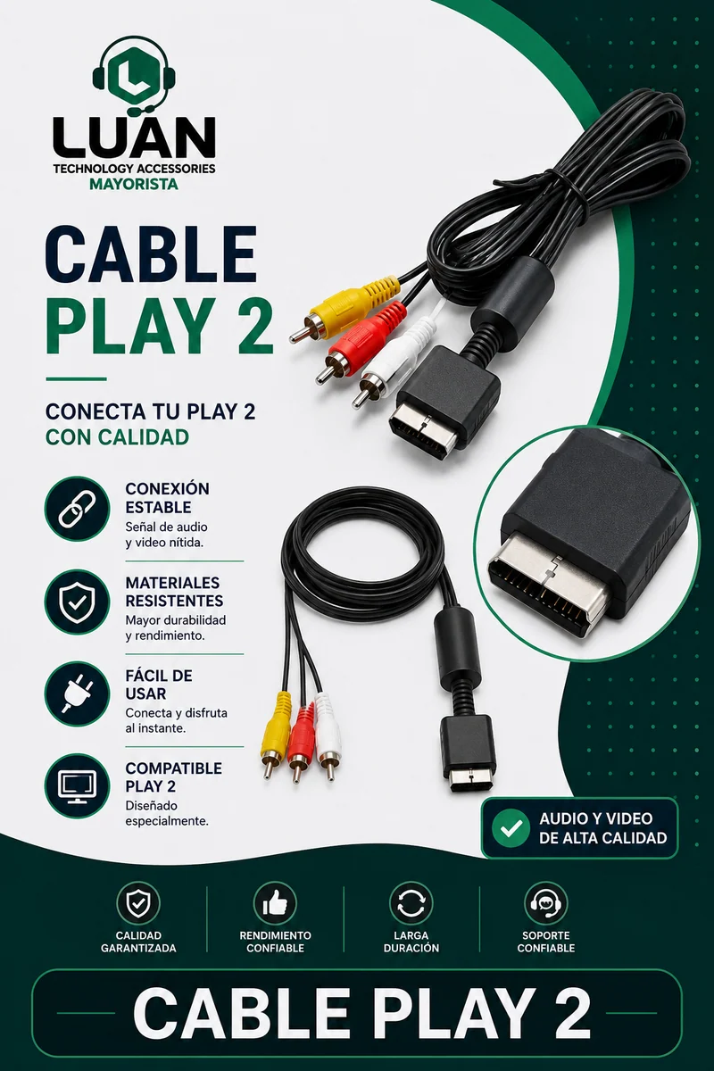 CABLE PS2 2.0M PLAY STATION 2 AV-CABLE