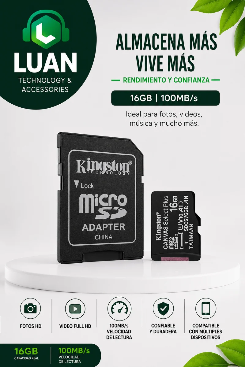 MEMORIA MICRO SD KINGSTON 16GB