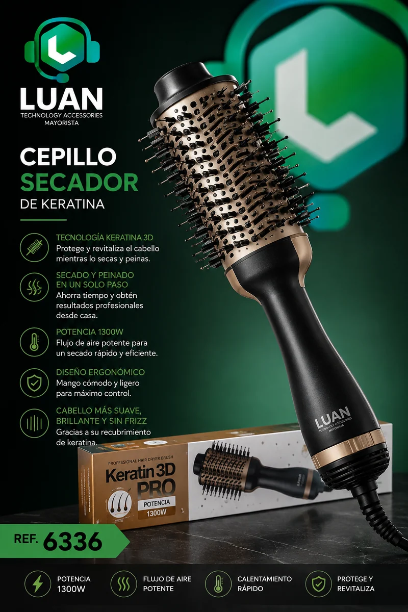 CEPILLO SECADOR DE KERATINA PHDZ-02