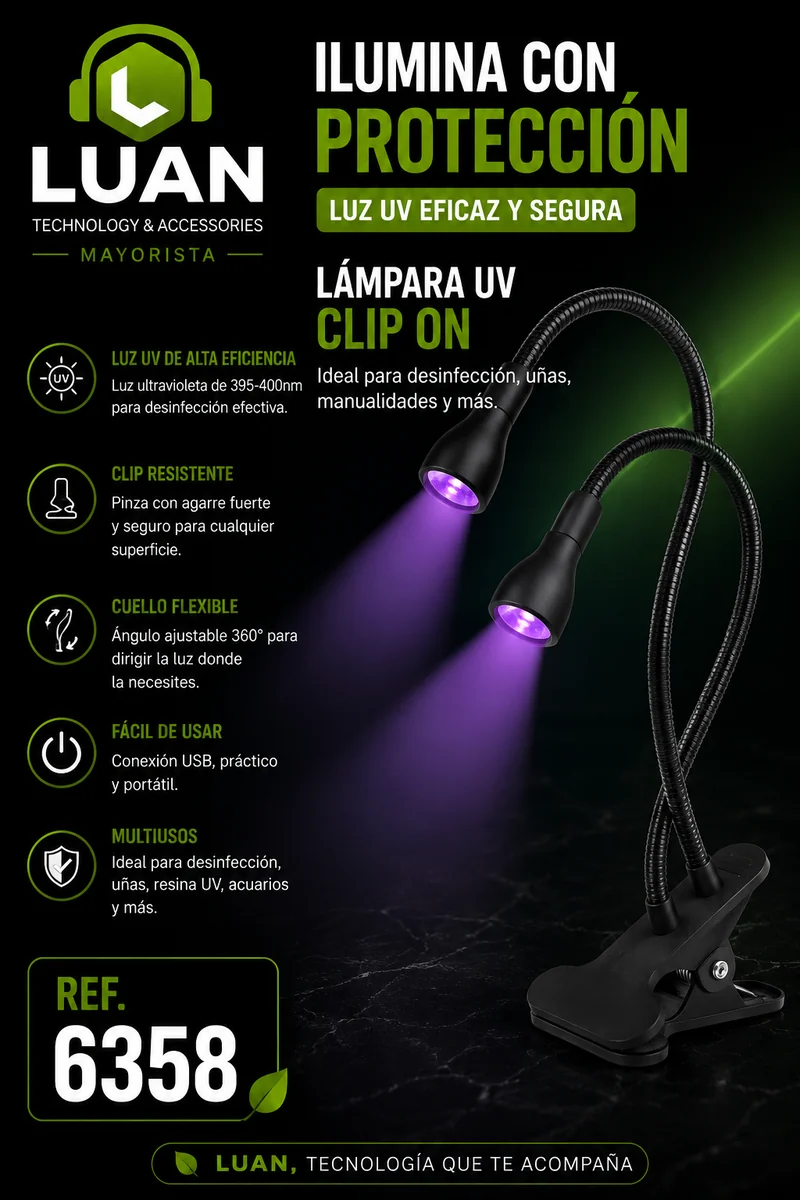LAMPARA LED UV DE GANCHO PARA PRESS ONN
