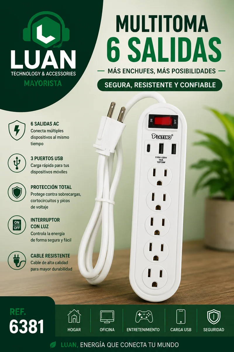 MULTITOMA 6 SALIDA CON USB Y TPC