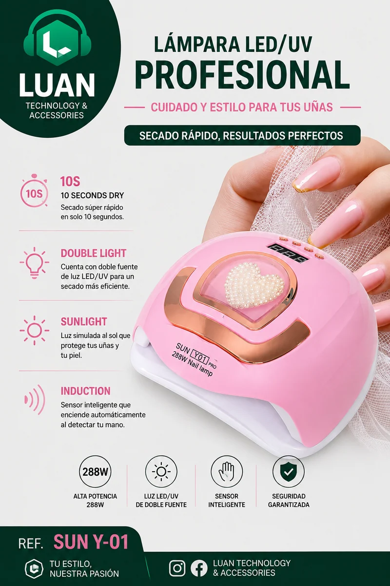 LAMPARA DE UÑAS 288W Y01 PRO