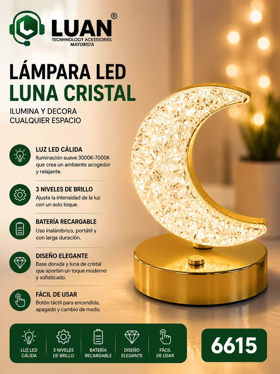 LAMPARA DE CRISTAL LED PC-8203