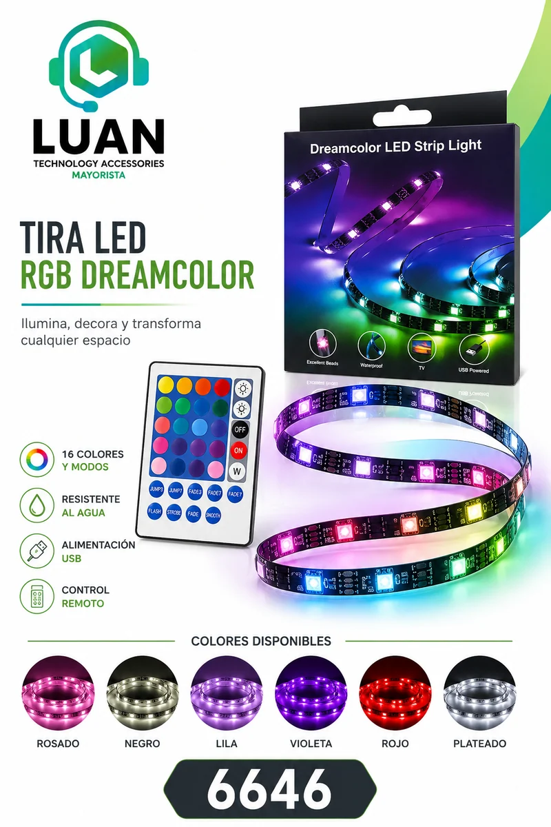 CINTA LED RGB DREAMCOLOR 2M USB