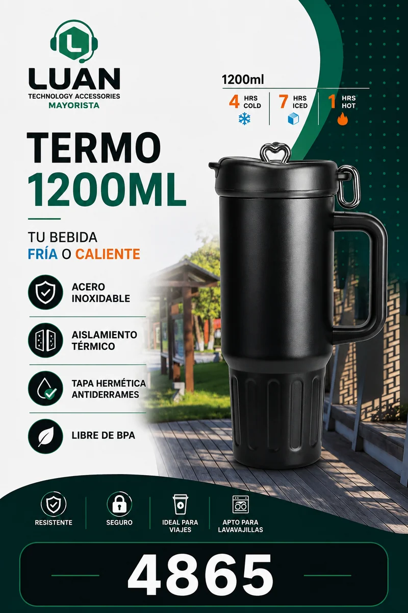 TERMO 40OZ CON AGARRADERA 1200ML