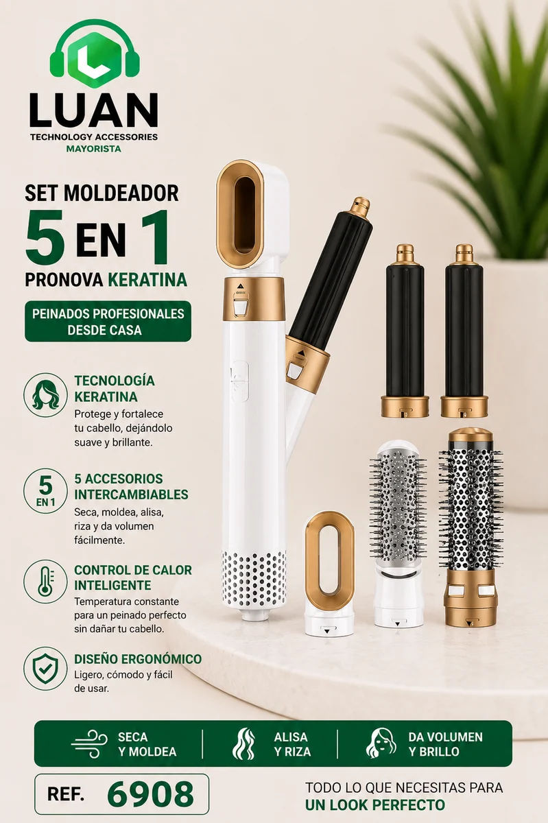 SET DE CABELLO 5EN1 KERATINA
