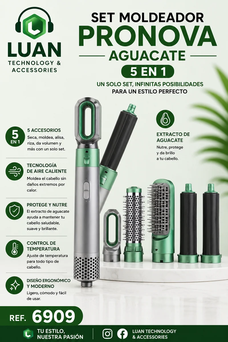 SET DE CABELLO 5EN1 AGUACATE