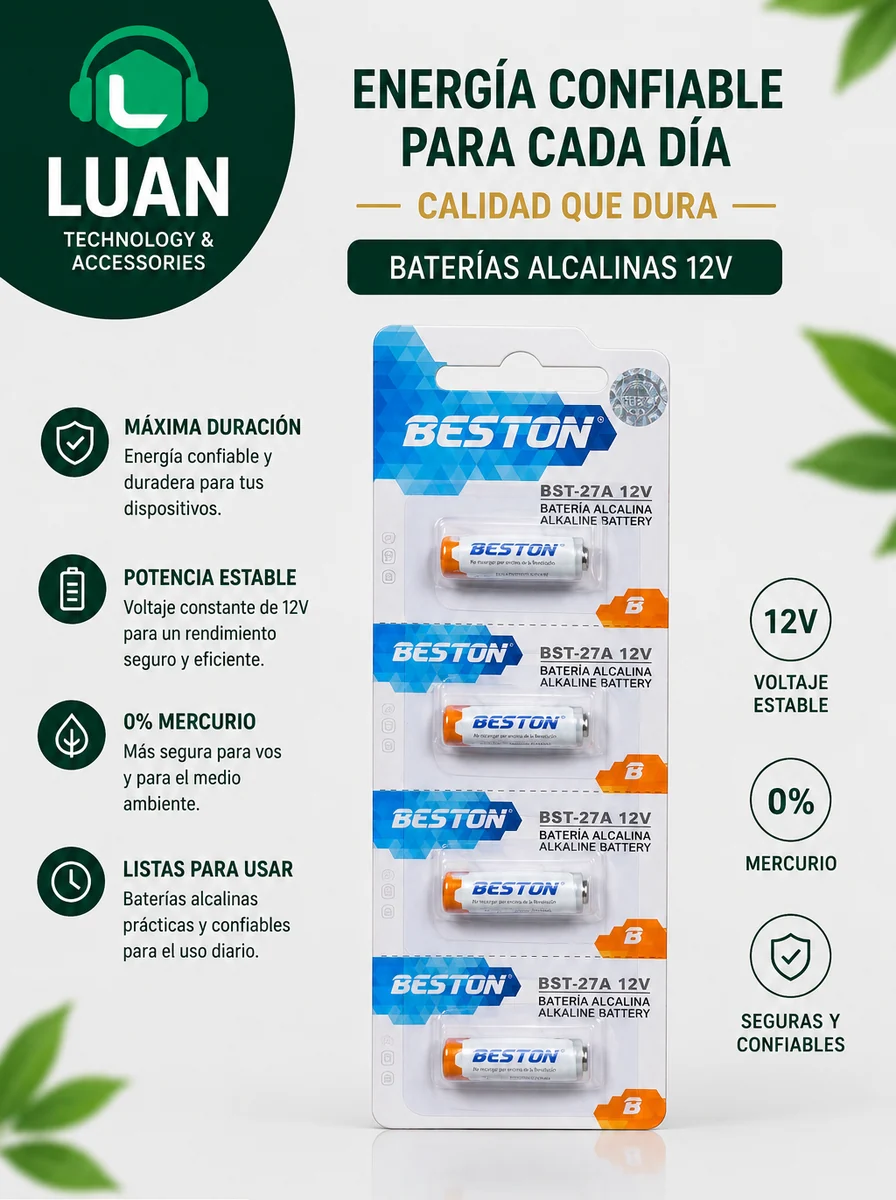 TIRA DE PILA BST-27A 12V
