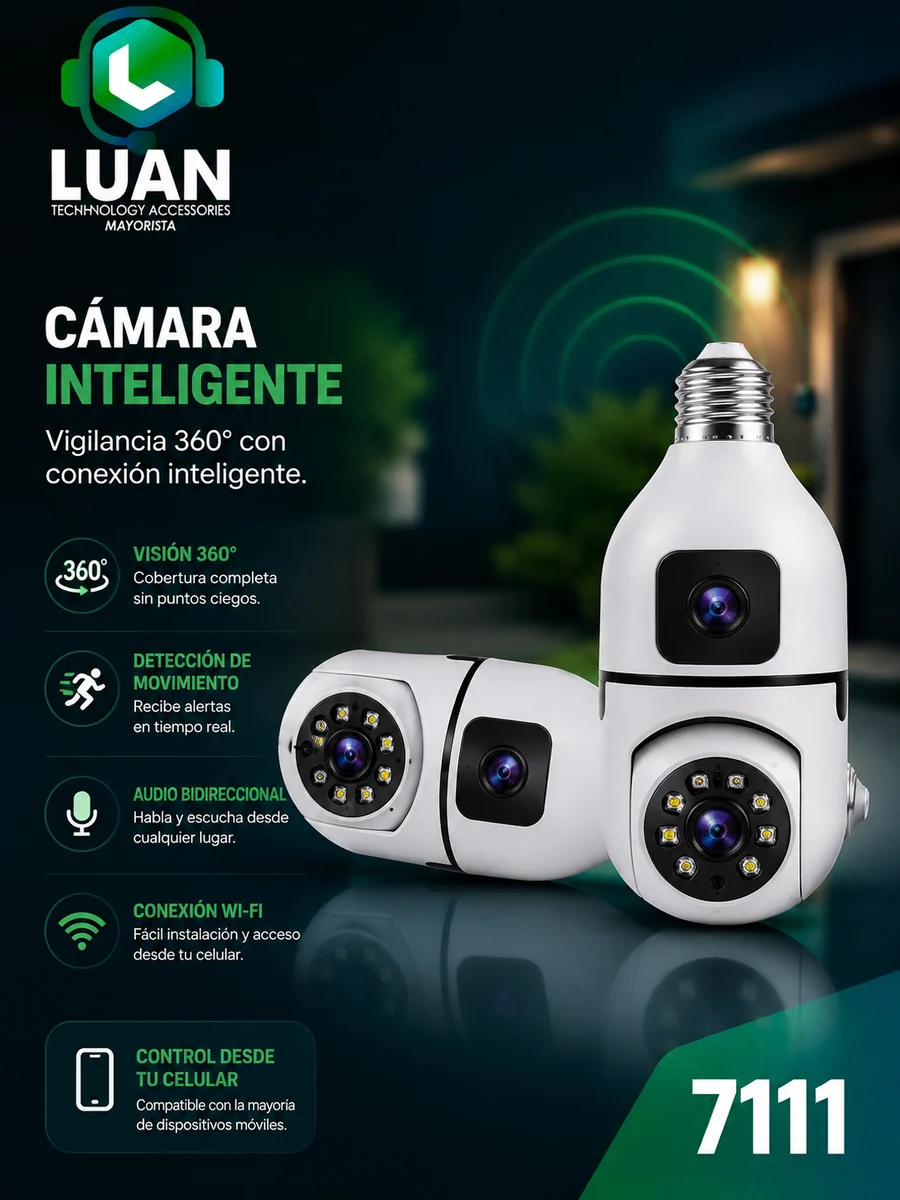 CAMARA BOMBILLO DOBLE LENTE