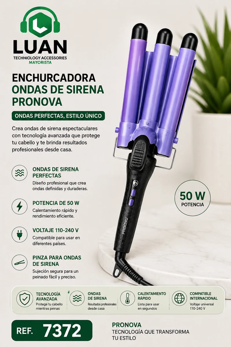 RIZADORA TRES TUBO MORADA