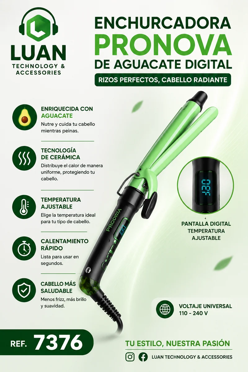 RIZADORA PRONOVA AGUACATE DIGITAL