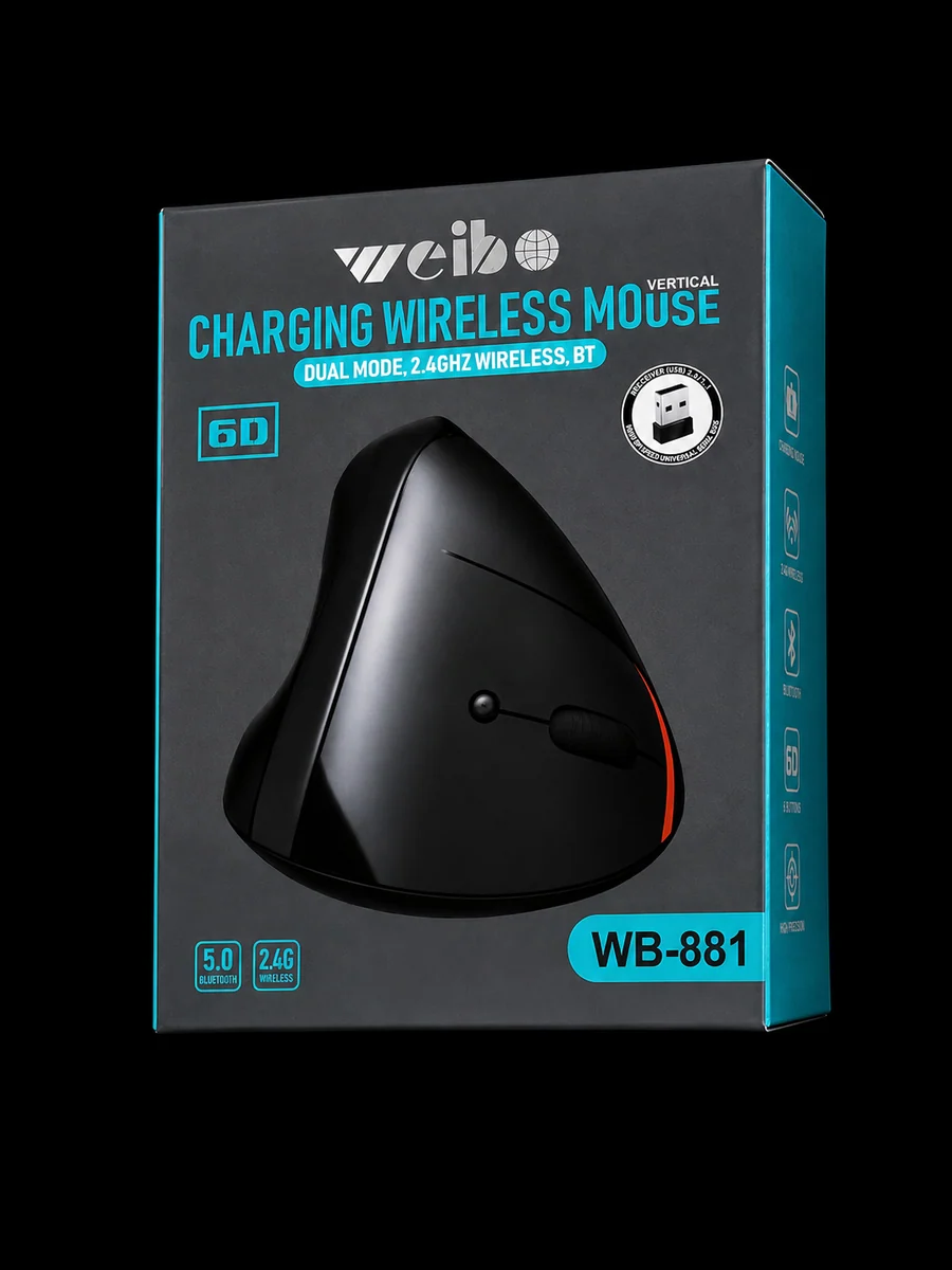 MOUSE INALAMBRICO ERGONOMICO WB-881