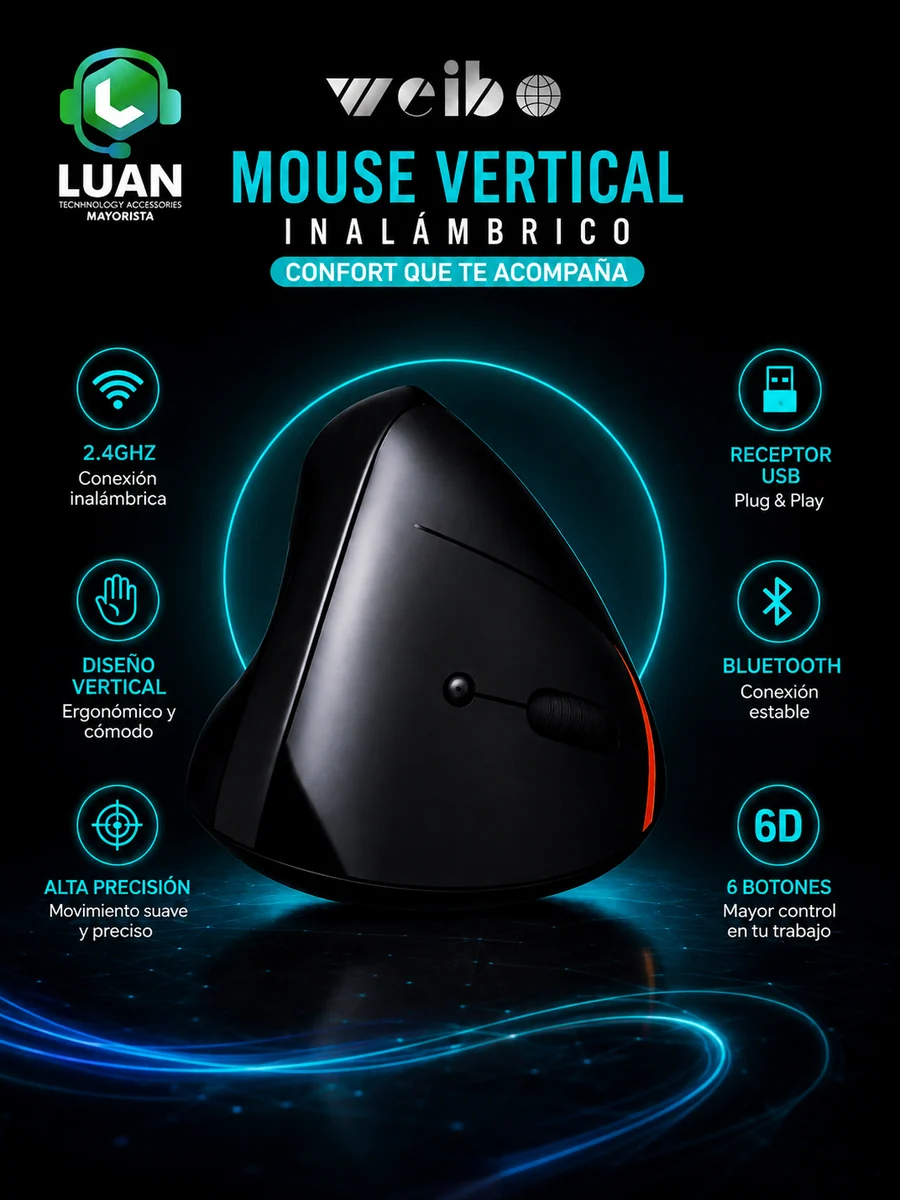 MOUSE INALAMBRICO ERGONOMICO WB-881