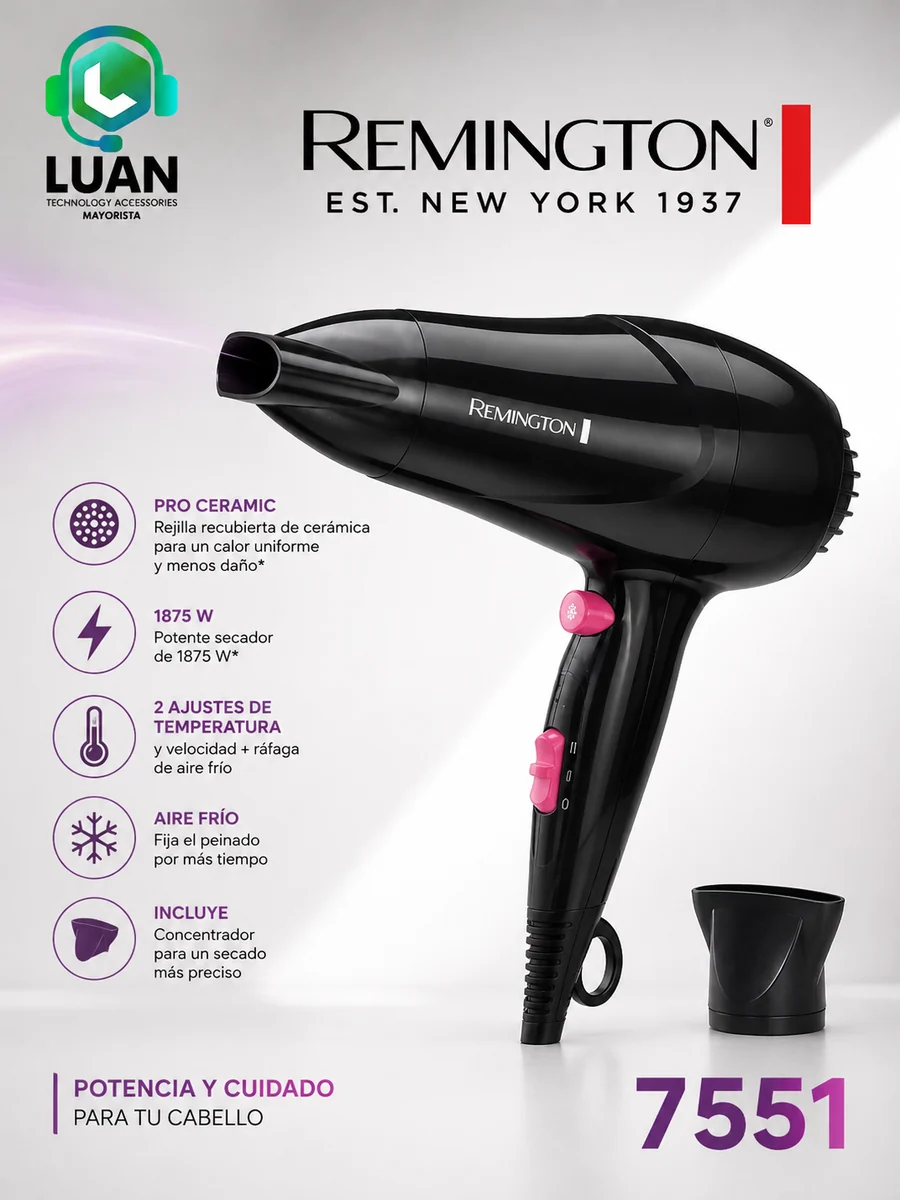 SECADOR REMINGTON ORIGINAL PROCERAMIC D16A