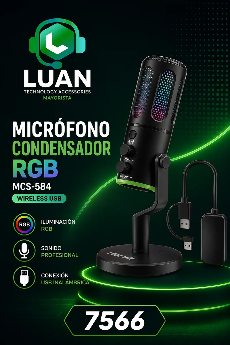 MICROFONO INALAMBRICO MCS-584 RGB