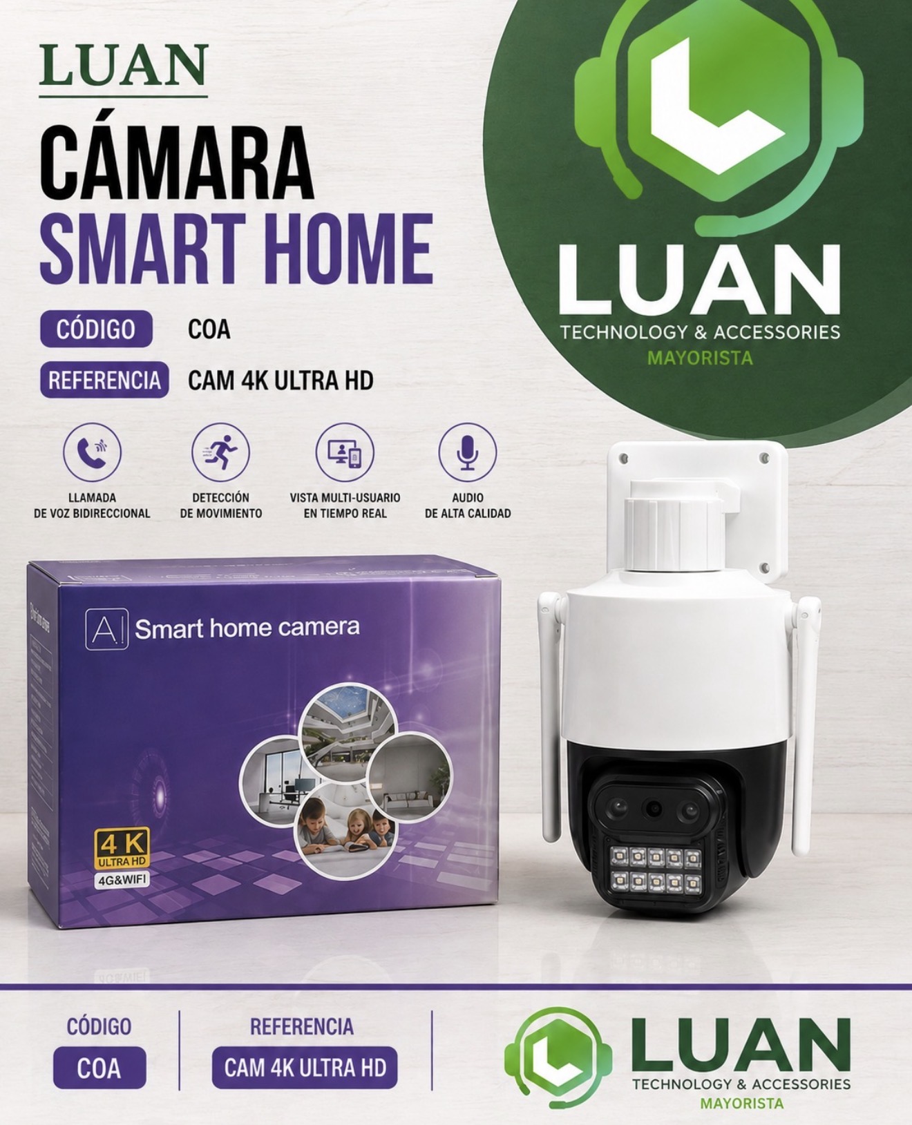 CAMARA WIFI 4K ULTRA HD