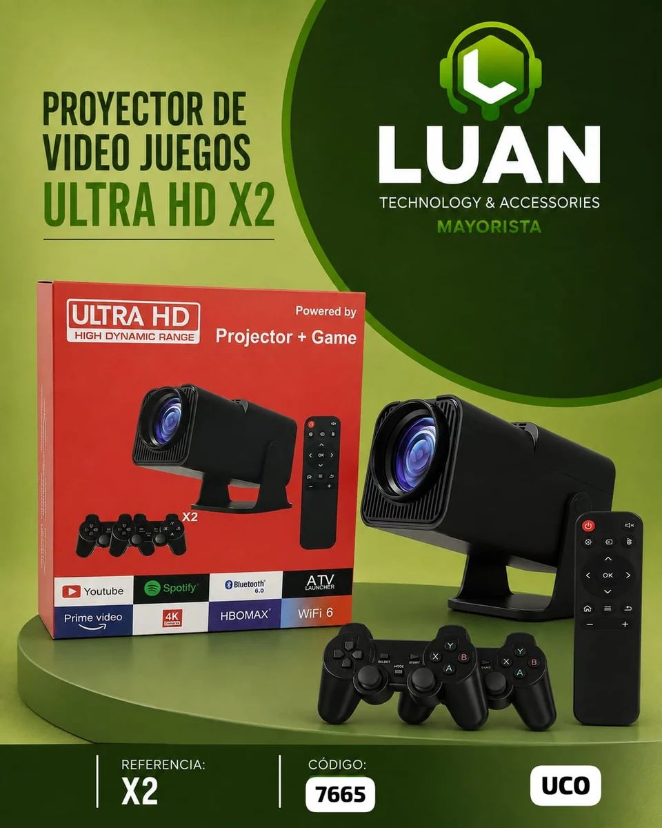 PROYECTOR ULTRA HD X2 CON DOS CONTROLES