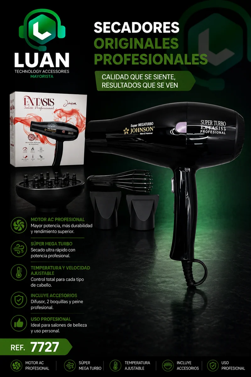 SECADOR EXTASIS JOHNSON SUPER MEGATURBO