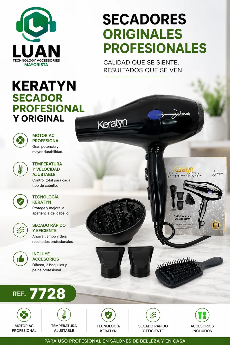 KERATYN SECADOR PROFESIONAL Y ORIGINAL