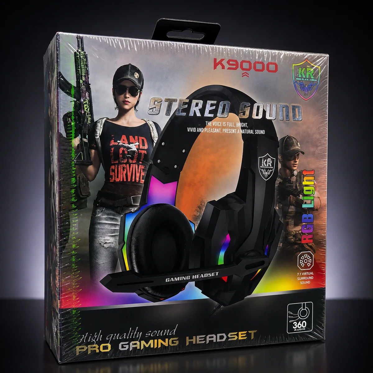 DIADEMA GAMER KR K9000 RGB PRO GAMING HEADSET