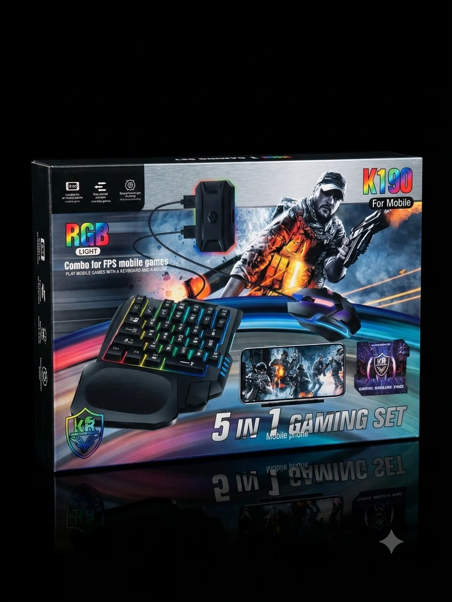 COMBO GAMER MOVIL K190 5 EN 1