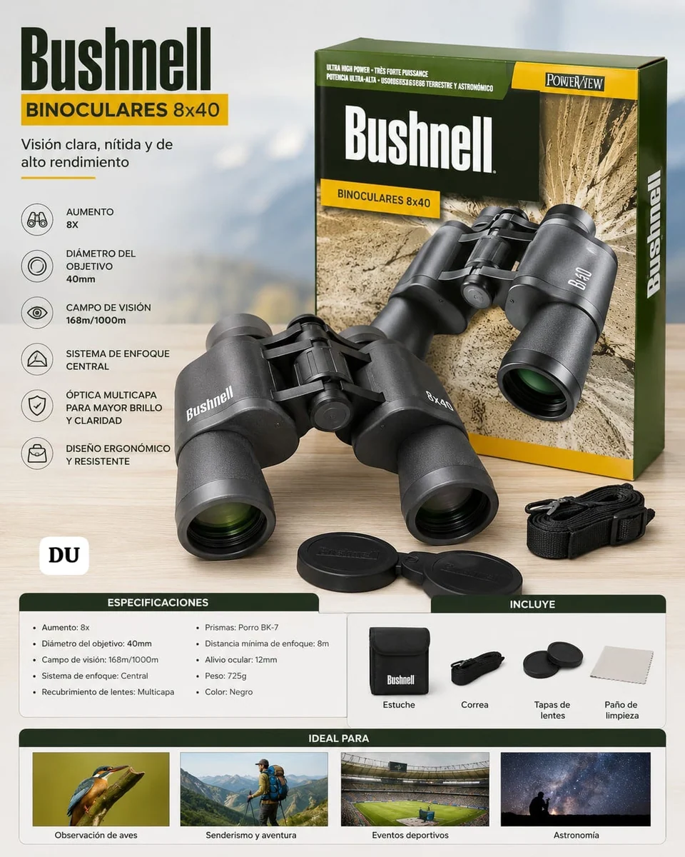 BINOCULARES BUSHNELL 8X40