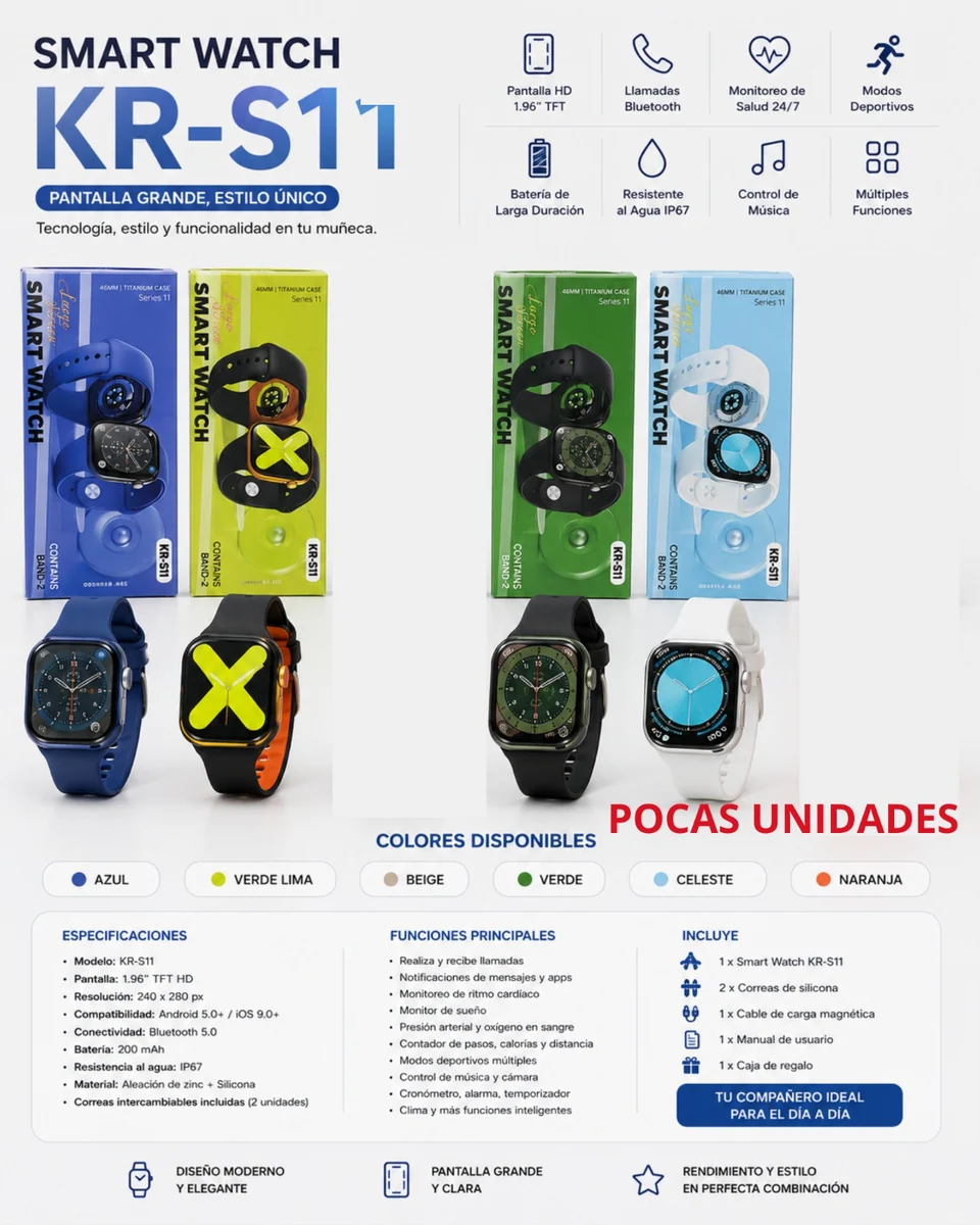 RELOJ SMART WATCH KR-S11