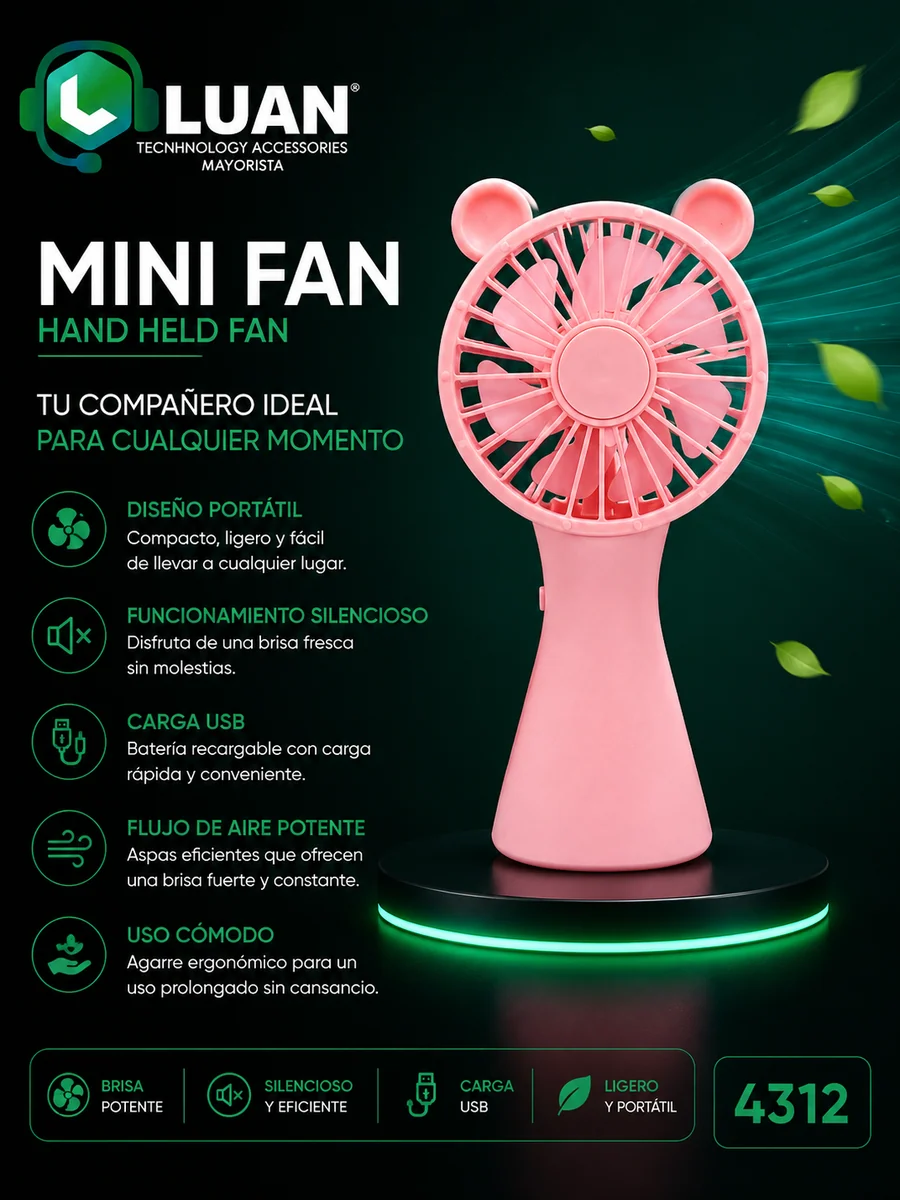 VENTILADOR MINI FAN DE MANO
