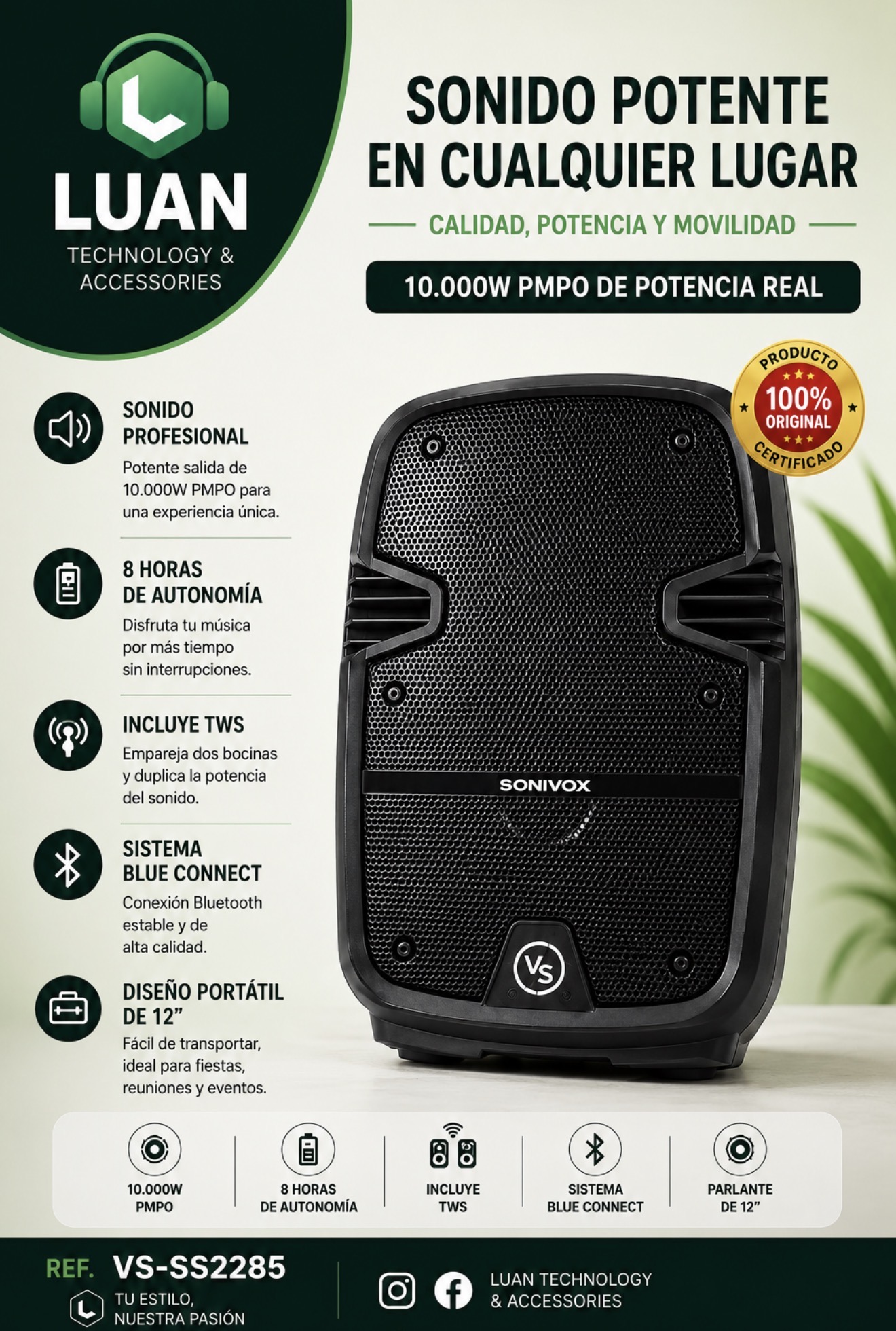 CABINA SONIVOX 12 VS-SS2285