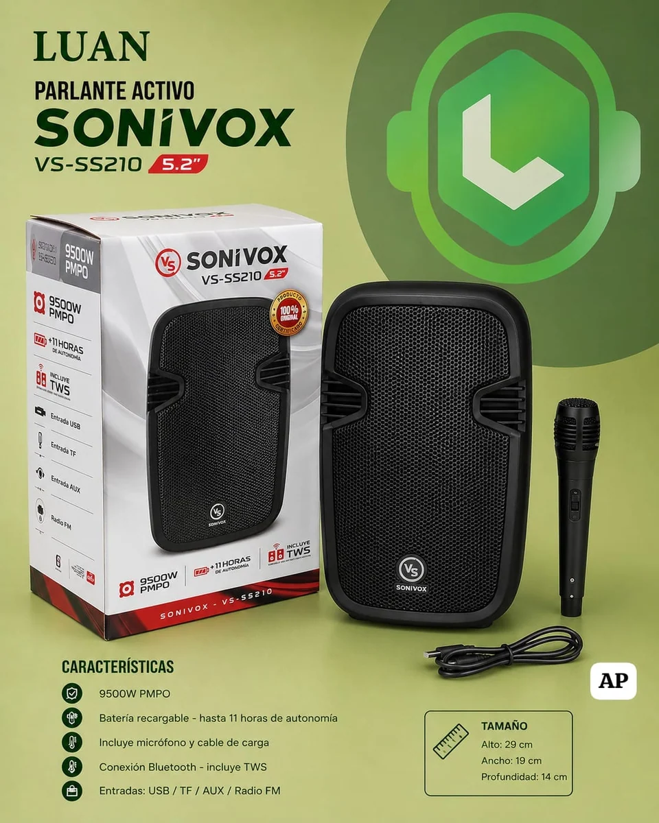 PARLANTE SONIVOX VS-SS210 5.2