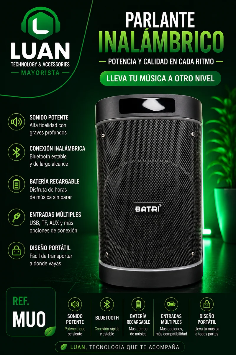 PARLANTE BATRI BLUETOOTH RECARGABLE